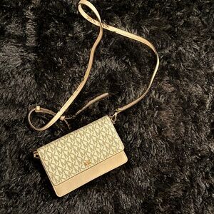 Michael Kors Baby Pink and Cream Crossbody Bag